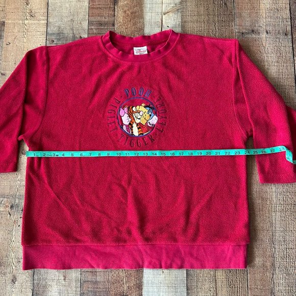 Disney Store Pooh Piglet Eeyore Tigger Embroidered Pullover Sweatshirt 3/4 Sleev - Picture 4 of 9